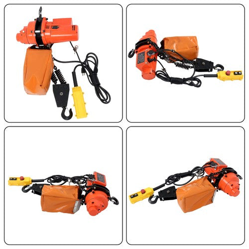 DURAFORCE 2200lbs Electric Chain Hoist 110V 10ft Lifting Height,10ft Wired Remote Control