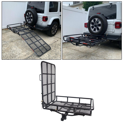DURAFORCE Mobility Electric Wheelchair Hitch Carrier Mobility Scooter Loading Ramp 500 lbs