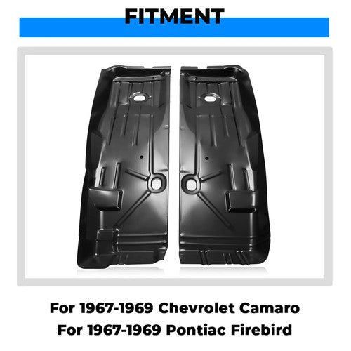 Pair Full Length Front Floor Pan Rust Repair For Camaro Firebird 67 68 69 Steel