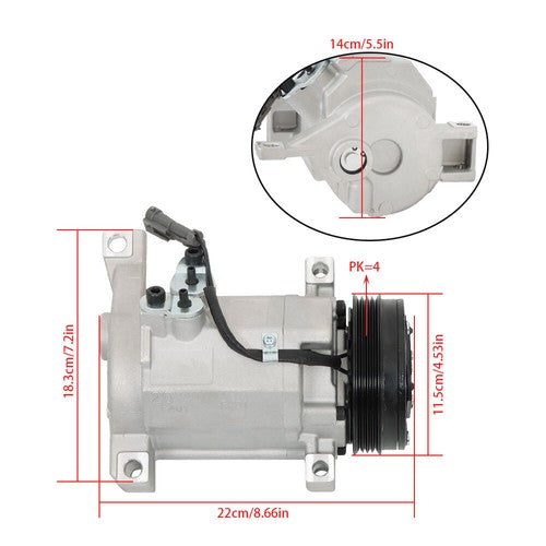 DURAFORCE Air Conditioner Compressor Fit For CADILLAC ESCALADE 2002 CS20040 CO 29002G