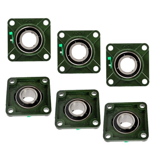 DURAFORCE (6) UCF209-28 Solid Base Pillow Block Flange Mounted Bearing 1-3/4" Bore 4 Bolt