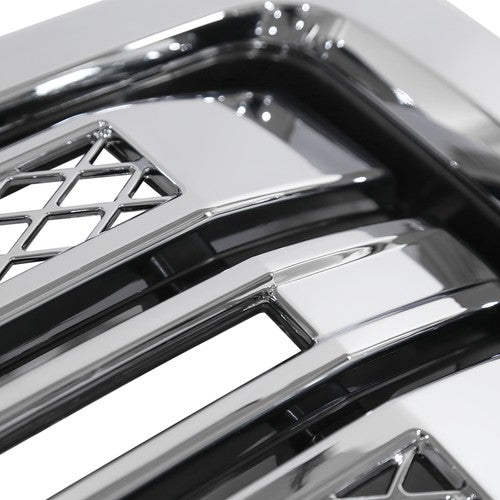 DURAFORCE Front Bumper Upper Grille Chrome For 2009-2014 Ford F150 F-150 Platinum Style