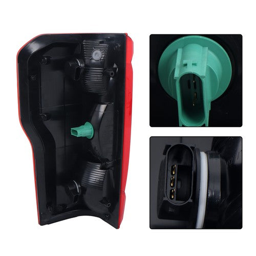 DURAFORCE Halogen w/o Blind Spot Tail Light For Ford F250 F350 2023-2024 Black Rear Right