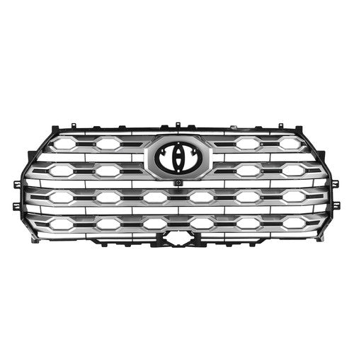 DURAFORCE Fit Toyota Tundra 2022-2024 Platinum Brushed Satin Aluminum Front Upper Grille