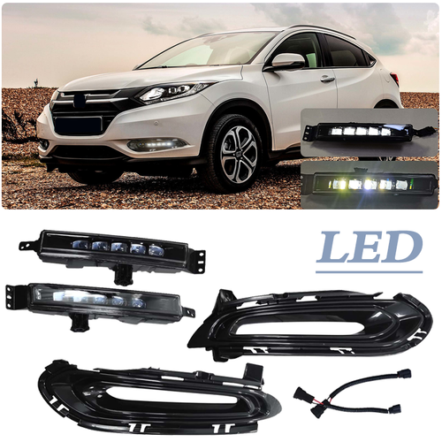 DURAFORCE FIT 2016 2017 2018 Honda HR-V HRV Front LED Conversion DRL Fog lights Lamps Pair