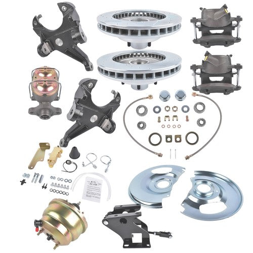 DURAFORCE For Chevy C10 Suburban Base Truck Front Disc Brake Conversion Kit 6 Lug Wheels
