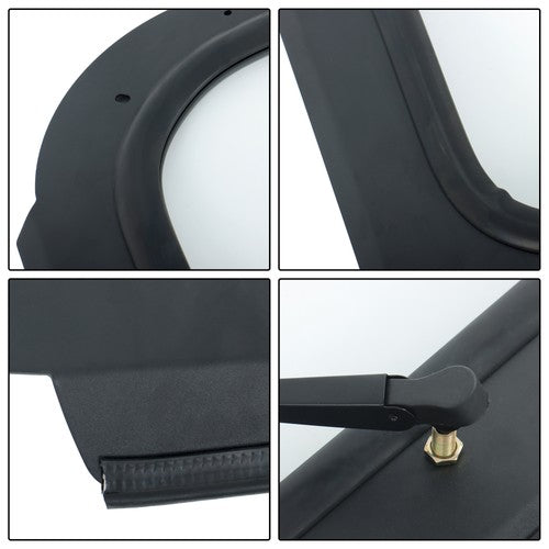 DURAFORCE For Polaris RZR 570, 800, XP 900 Full Glass Windshield with Wiper Black