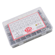 DURAFORCE 720pcs Nuts And Bolts Assortment Kit Machine Screws #6-32 #8-32 #10-24 #1/4-20
