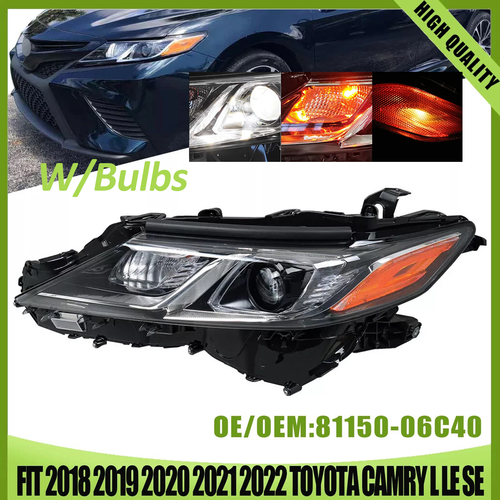 DURAFORCE LED Driver Headlight for 2018-2024 Toyota Camry L LE SE Headlamp Left