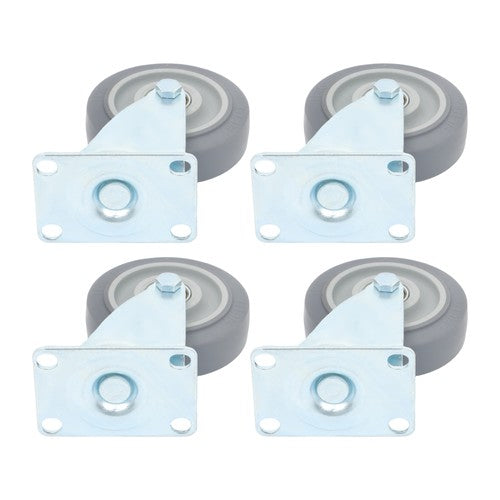 DURAFORCE 4 Pack Grey With Diagonal Bar 1200 Lbs 4 Inch Swivel Caster Wheels Heavy Duty