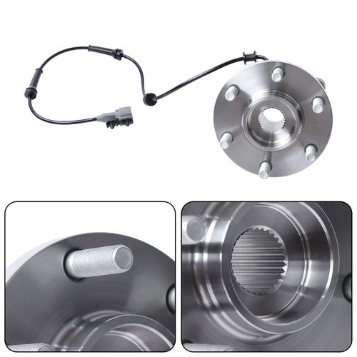 DURAFORCE 2pcs Front Wheel Hubs Bearing Assembly For Nissan Xterra Frontier 4WD 515065