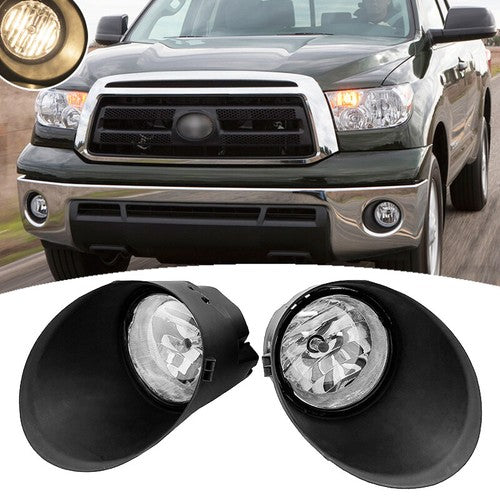 DURAFORCE Fit 2007-2013 Toyota Tundra 2008-2011 Sequoia Pair Clear Fog Light w/cover LH RH