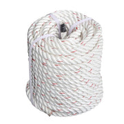 DURAFORCE 3/4IN x120FT High Strength Braided Rope Breaking Strength 2038 Pounds White Red