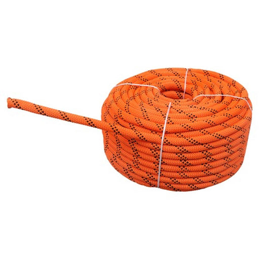 DURAFORCE 48 Stranded Braided Rope 3/8"×120' Orange Black Breaking Strength 3430 Pounds