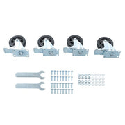 DURAFORCE 4 Inch Caster Wheels Heavy Duty with Brake,2200Lbs,Swivel Plate Casters Set Of 4