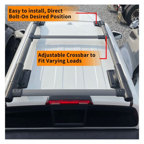 Top Roof Rack Rail Luggage Carrier Cargo Aluminum for Nissan Frontier 2005-2022