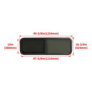 DURAFORCE 48" x 15" Horizontal Window Sliding RV Window w/Trim For Camper Cargo Trailer