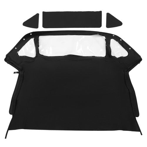 DURAFORCE Convertible Soft Top w/ Clear Window Black Sailcloth Vinyl For MG Midget 1970-80