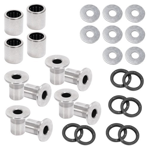 Silvery A Arm Bushing Bearing Shaft Kit for Kawasaki KFX400 Suzuki LTZ400 Z400