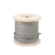 DURAFORCE T304 3/16 Inch Stainless Steel Cable 7x19 Strands 250FT 3700 lbs Steel Wire Rope