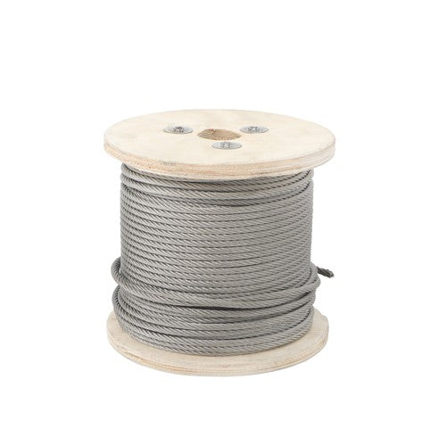 DURAFORCE T304 3/16 Inch Stainless Steel Cable 7x19 Strands 250FT 3700 lbs Steel Wire Rope