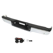 DURAFORCE Rear Chrome Step Bumper Assembly For Ford F150 04-06 W/ Object Sensor Holes