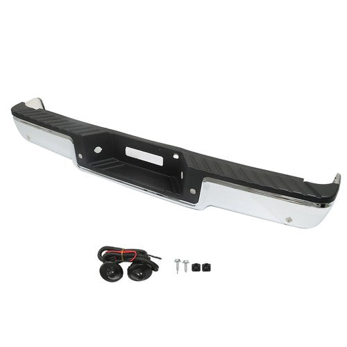 DURAFORCE Rear Chrome Step Bumper Assembly For Ford F150 04-06 W/ Object Sensor Holes