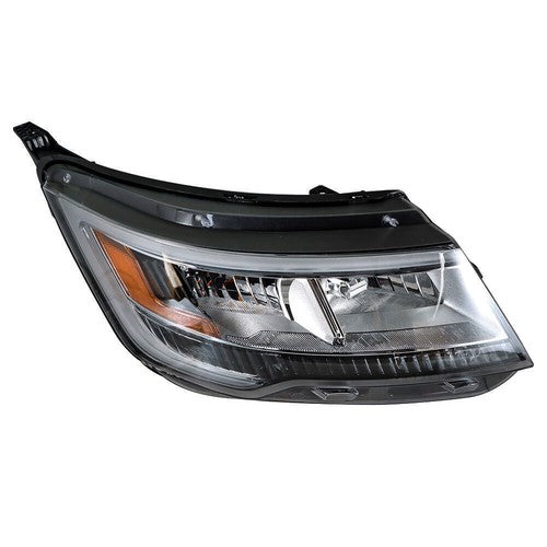 DURAFORCE Passenger Headlight Fit For Ford Explorer 2016 217 2018 Halogen w/LED DRL Clear