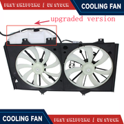 DURAFORCE Fit 2012-2017 Toyota Camry Dual Radiator and Cooling Condenser Fan w/Kettle