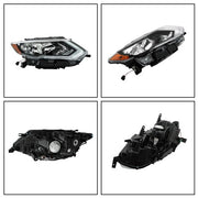 DURAFORCE Headlight Replacement For Nissan Rogue 2017 2018 2019 Right Side Chrome Housing