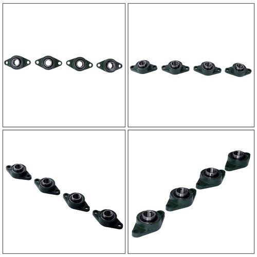 DURAFORCE UCFL206-20 Self Alignment Pillow Block Bearing 1-1/4" Bore Solid Base 4pcs ﻿