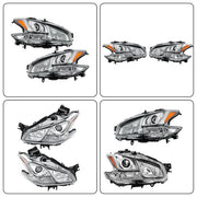 DURAFORCE For Nissan Maxima 2009-2014 Chrome Halogen RH+LH Headlights Assembly Projector