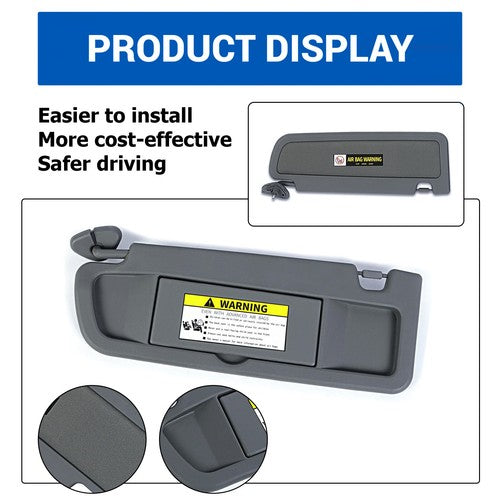 Driver Side Left Sun Visor for Honda Civic 2006 2007 2008 2009 2010 2011