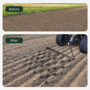 DURAFORCE 4X4FT Drag Harrow Tines Chain For ATV UTVs Leveling Lawn Tractors Garden Towing