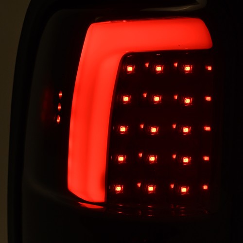 Smoke Black LED Tube Brake Tail Lights for 1994-2001 Dodge Ram 1500 2500 3500