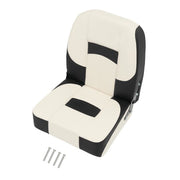 DURAFORCE Fishing Boat Seat Low Backrest Back Folding Down Black/White Waterproof