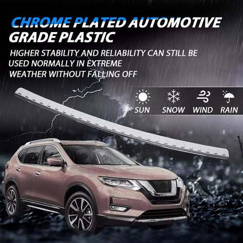 DURAFORCE New Chrome Rear Bumper Protector Cover Scratch Exact For 2014-2020 Nissan Rogue