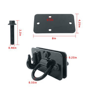 DURAFORCE 2 Pack Tractor Bucket Hooks with Tie down Ring, Grade 70 Forged Steel Black