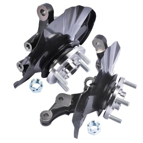 DURAFORCE Front LH+RH Steering Knuckle Assembly for Kia Rio Rio5 Hyundai Accent 2006-2011