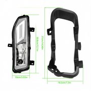 DURAFORCE Front Bumper Fog Lights Fog Lamps Left&Right for Nissan Kicks 2017 2018 2019