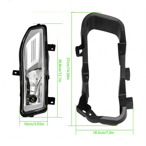 DURAFORCE Front Bumper Fog Lights Fog Lamps Left&Right for Nissan Kicks 2017 2018 2019