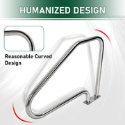DURAFORCE 46x35" 304 Stainless Steel Swimming Pool Ladder Step Handrail In-Ground
