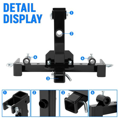 Category 1 Tractor 3 Point Hitch Attachment Trailer Hitch Drawbar Adapter