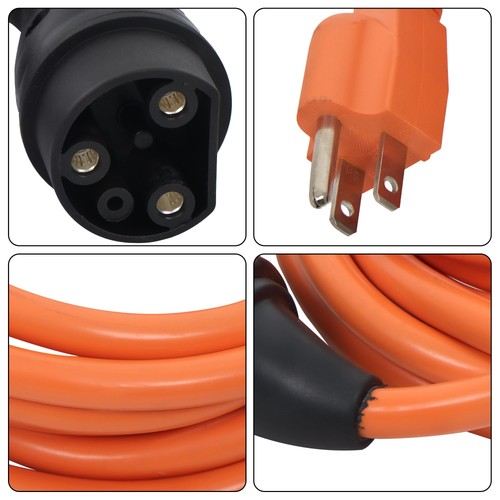 DURAFORCE Golf Cart 120V Charger Power Cord 3 Pin Fits For Evolution ICON EV Golf Cart