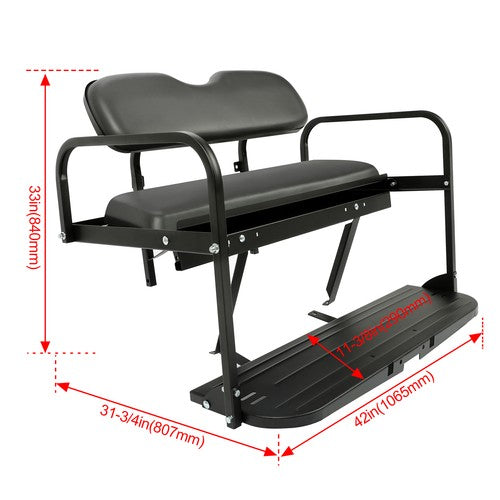 DURAFORCE For Yamaha Drive G29 2007-2016 Back Rear Seat + Safety Grab Bar Golf Cart