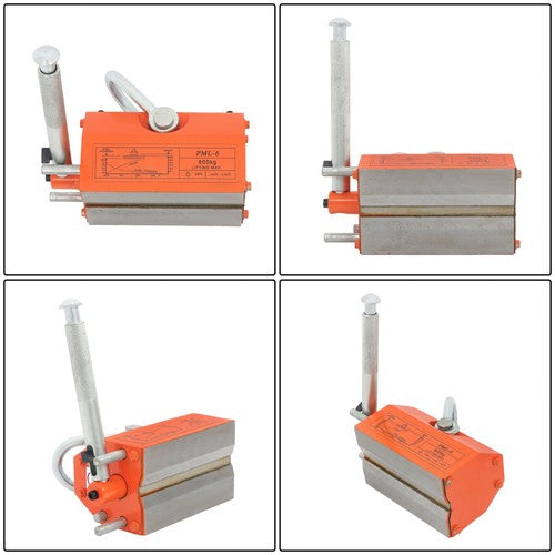 DURAFORCE 1320LBS 600kg Steel Magnetic Lifter Heavy Duty Crane Hoist, 2 Safety Factor
