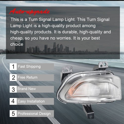 DURAFORCE Front Turn Signal Lamp Light Passenger Side RH For Jeep Renegade 2015-2018