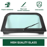 DURAFORCE For 2008-2014 Polaris RZR 570, 800, XP 900 Full Glass Windshield w/ Wiper Black