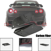 DURAFORCE Pair Rear Bumper Lip Spoiler Splitter Diffuser CF for 08-16 Nissan GTR R35