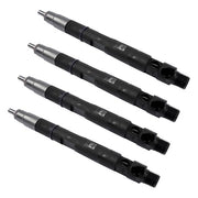 DURAFORCE 4Pcs Common Rail Diesel Fuel Injectors Black Fits JCB T4 Excavator 444 Engine